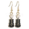 Golden Alloy Enamel Dangle Earrings for Women EJEW-JE05657-4