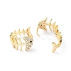 Brass Micro Pave Cubic Zirconia Hoop Earrings EJEW-P259-17G-2