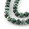 Dyed Natural Sesame Jasper Round Beads Strands G-R342-10mm-13-2