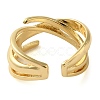 Brass Open Cuff Rings for Women RJEW-Z070-07G-02-3