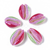Printed Natural Cowrie Shell Beads SSHEL-R047-01-A09-2