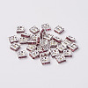Brass Rhinestone Spacer Beads RB-A013-6x6-10S-2