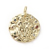 Brass Micro Pave Cubic Zirconia Pendants ZIRC-G157-03-2