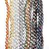 Transparent Electroplate Glass Beads Strands GLAA-C025-02-1