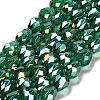 Electroplate Glass Beads Strands X-EGLA-D015-15x10mm-26-1