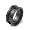 201 Stainless Steel Grooved Finger Ring RJEW-WH0004-32A-EB-1