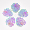 Ion Plating(IP) 201 Stainless Steel Filigree Pendants STAS-S108-37-1