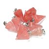 Cherry Quartz Glass Pendants G-B127-13P-06-1