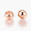 Environment Brass European Beads KK-P120-03RG-2