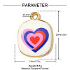 Printed Brass with Enamel Pendants KK-OY001-46G-2