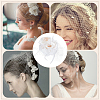 Bridal Mesh Veil Floral Cloth Hair Combs MRMJ-WH0077-096-6