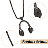 3Pcs 3 Colors Alloy Music Headset Pendant Necklaces Set for Women NJEW-AN0001-28-3
