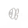 Tarnish Resistant 304 Stainless Steel Open Pad Ring Cabochon Settings STAS-S119-157P-3