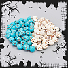 Nbeads 4 Strands 2 Colors Synthetical Turquoise Beads Strands TURQ-NB0001-16-4