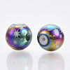 Christmas Electroplate Glass Beads X-EGLA-R113-07D-2