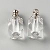 Glass Bottle Locket Pendants GLAA-WH0033-64-1