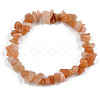 Unisex Chip Natural Red Aventurine Beaded Stretch Bracelets BJEW-S143-22-2