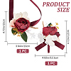 2Pcs 2 Style Silk Cloth Rose with Satin Ribbon Corsage Boutonniere & Wrist Corsages AJEW-CP0005-94-2