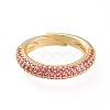 Adjustable Brass Micro Pave Cubic Zirconia Cuff Rings RJEW-L098-007C-G-1