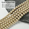 Eco-Friendly  Dyed Glass Pearl Round Bead Strands X-HY-A002-8mm-RB021-3