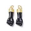 Eco-Friendly Rack Plating Brass Enamel Pendants KK-F845-36G-02-2