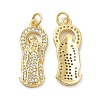 Brass Micro Pave Cubic Zirconia Pendants KK-E068-VB089-1