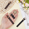 4Pcs 2 Colors Imitation Leather Suspension Clasps PURS-PH0001-31-3