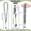 6Pcs 6 Colors Muslim Acrylic Round Prayer Beads Bracelets BJEW-PH0004-55-2