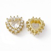 Rack Plating Brass Micro Pave Cubic Zirconia Beads KK-C007-12G-07-2
