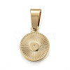 PVD Vacuum Plating 304 Stainless Steel Coin Pendants STAS-F183-01G-B-2