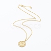 Brass Micro Pave Clear Cubic Zirconia Pendant Necklaces NJEW-J059-01E-2