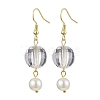 Acrylic Faceted Round Dangle Earrings EJEW-JE05833-1