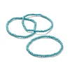 Synthetic Turquoise Beaded Stretch Bracelets BJEW-D446-A-18-1