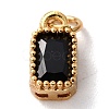 Real 18K Gold Plated Brass Inlaid Cubic Zirconia Charms X-ZIRC-L100-075G-07-2