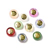 Transparent Spray Painted Glass Beads GLAA-I050-15-1