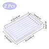 7-Slot Rectangle Walnut Wood Covered Velvet Ring Display Stands RDIS-WH0019-03-2