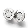 Brass Micro Pave Cubic Zirconia Magnetic Clasps with Loops ZIRC-S058-04P-8mm-2