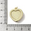 Brass Pave Shell Pendants KK-I708-15B-G-3