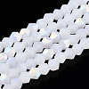 Imitation Jade Bicone Frosted Glass Bead Strands EGLA-A039-J2mm-MB06-1