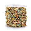 Handmade Brass Enamel Link Chains CHC-I035-13G-01-3