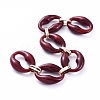 Handmade Imitation Gemstone Style Acrylic Oval Link Chains AJEW-JB00625-03-2