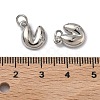 Brass Pave Clear Cubic Zirconia Heart Fortune Cookie Charms KK-H256-17P-3