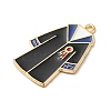 Graduation Season Theme Alloy Enamel Pendants ENAM-R147-09B-G-2