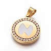 304 Stainless Steel Enamel Pendants STAS-E439-90Z-G-3