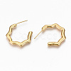 Brass Half Hoop Earrings X-KK-R117-022-NF-2