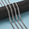 Tarnish Resistant Men's Jewelry Making 304 Stainless Steel Double Link Curb Chains CHS-A003C-1.2mm-5
