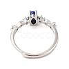 Horse Eye Natural Lapis Lazuli Adjustable Rings RJEW-Q817-02P-01-3