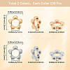 200Pcs 2 Colors CCB Plastic Bead Frame CCB-SC0001-24-2