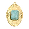 Bohemian Style 304 Stainless Steel with Synthetic Turquoise Pendants LS-STAS-G381-02G-04-1