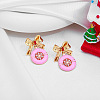 Alloy Enamel Dangle Stud Earrings FS-WG5C05A-01-2